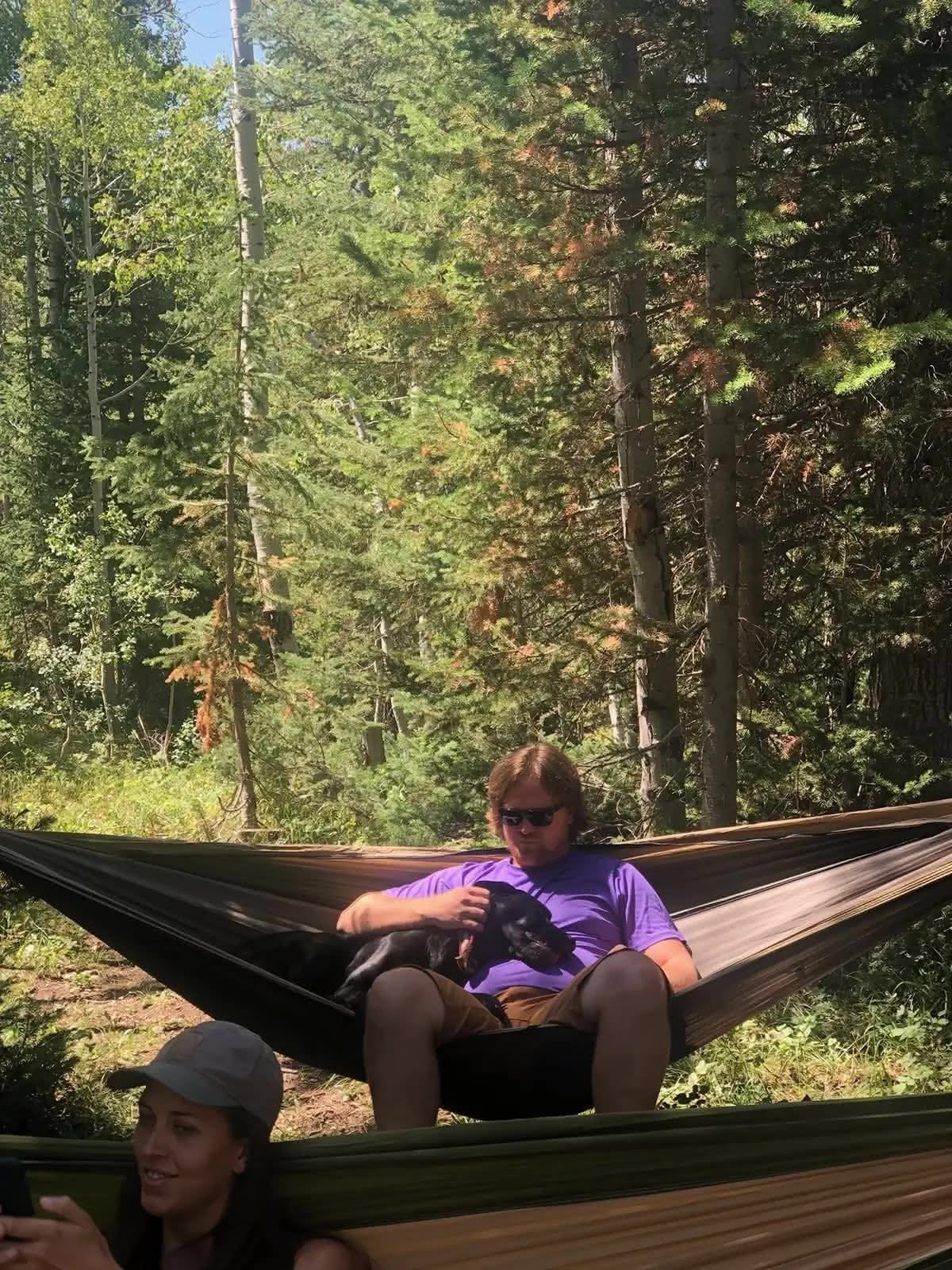 Ellie chilling in the car